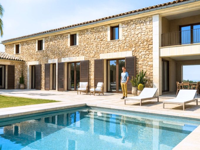 Neubau Finca in Felanitx kaufen 3D Render