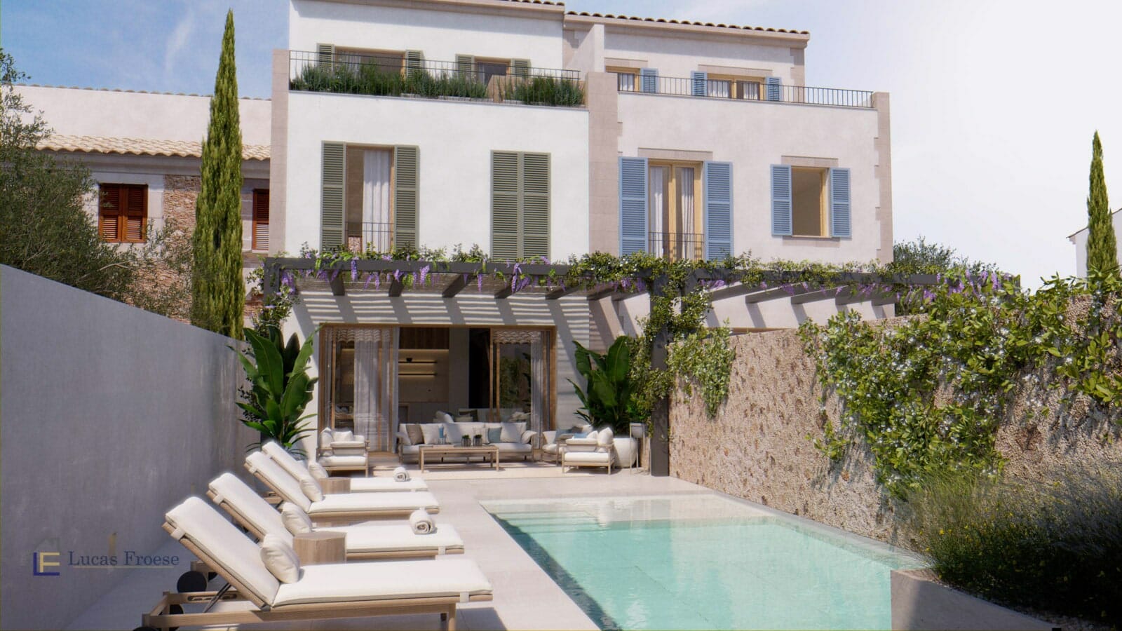 Luxusimmobilien Mallorca – Stadthaus mit Swimmingpool in Santanyi