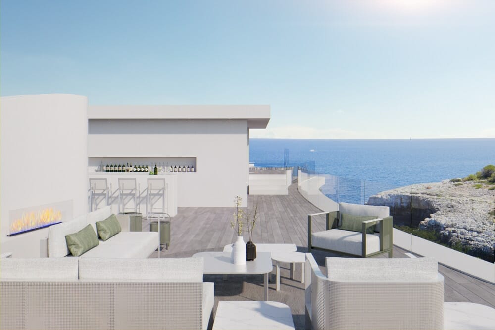 Luxusimmobilien Mallorca Villa Terrasse 3D