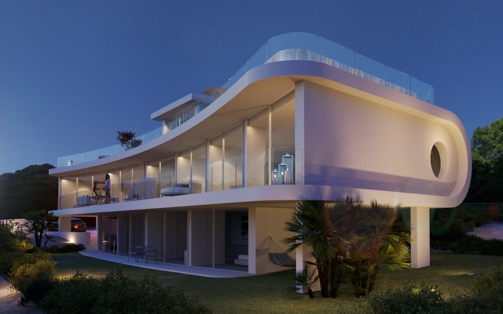 Luxusimmobilien Mallorca Designer Villa 3D