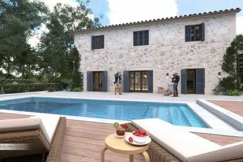 Luxusimmobilien Mallorca Finca 3D Render