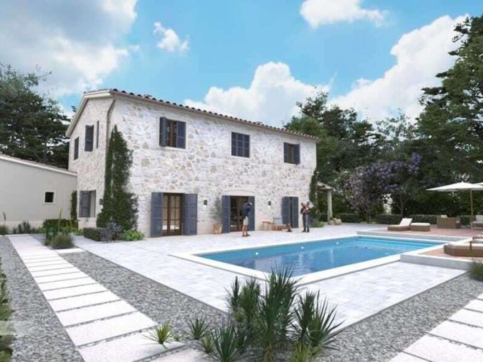 Luxusimmobilien Mallorca Finca 3D Render