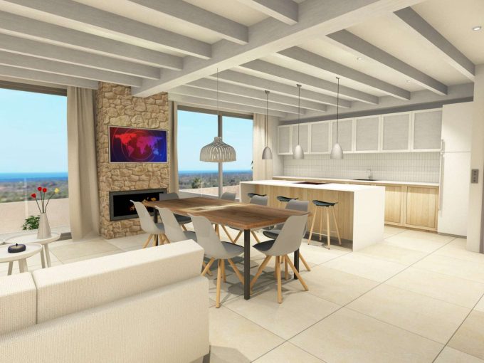 Neubauprojekt Stadthaus in Alqueria Blanca neben Santanyi