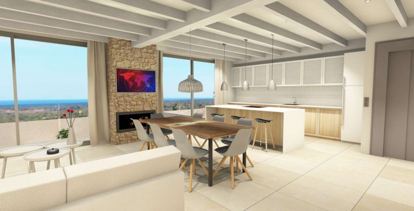 Neubauprojekt Stadthaus in Alqueria Blanca neben Santanyi