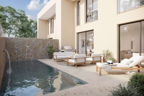 Doppelhaus Neubau Pool