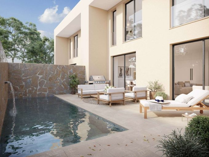 Doppelhaus Neubau Pool